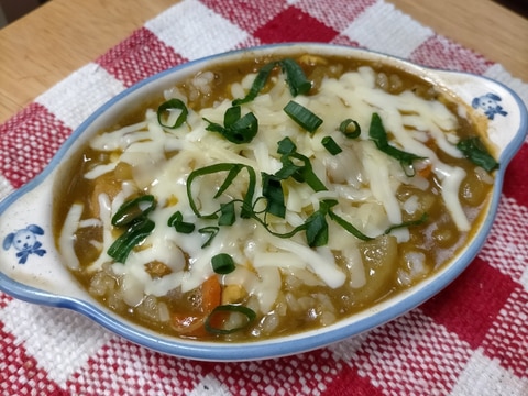 カレー鍋の残り♪リメイク☆和風焼きカレー風~♡